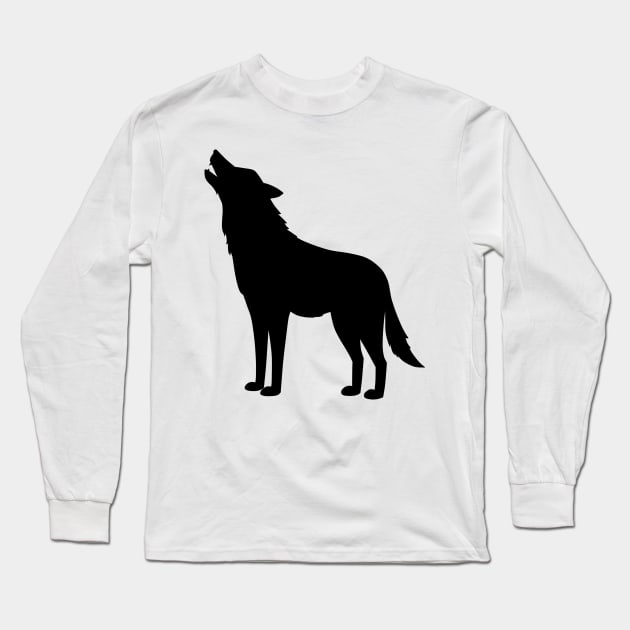 Wolf shadow Long Sleeve T-Shirt by psanchez